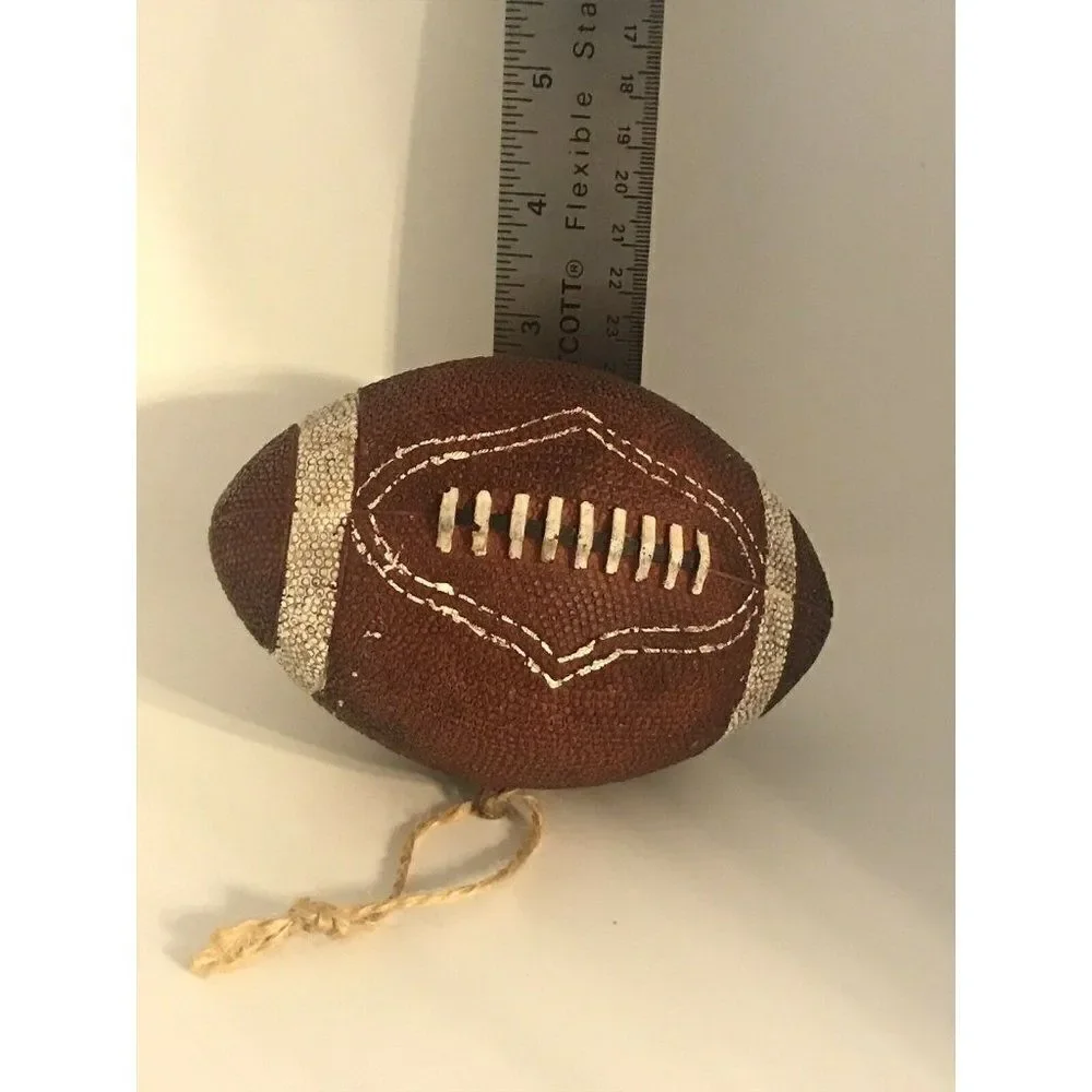Large Football Christmas Ornament Figurine Hand Pa